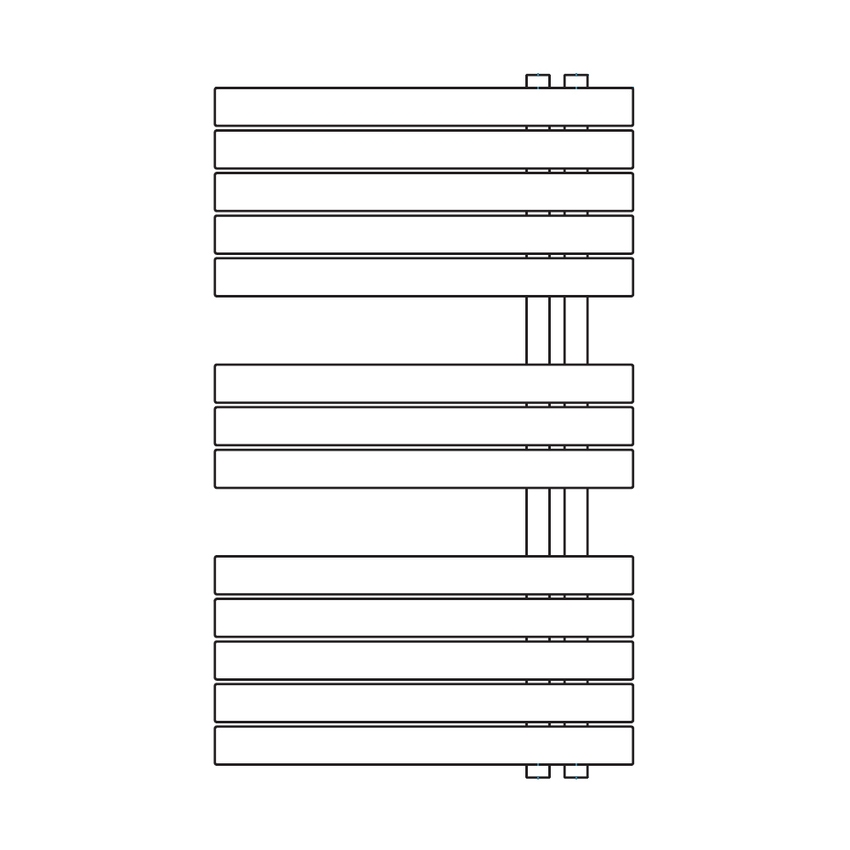 Immagine di Irsap SOUL_S radiatore 13 tubi H.92,4 L.55 P.3,8 cm, 2 intervalli, colore bianco standard finitura lucido Cod.01 URP055B01IR01NNN