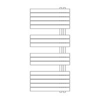 Immagine di Irsap SOUL_S radiatore 16 tubi H.117,6 L.55 P.3,8 cm, 3 intervalli, colore bianco standard finitura lucido Cod.01 URS055B01IR01NNN