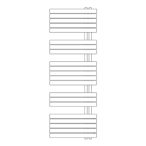 Immagine di Irsap SOUL_S radiatore 21 tubi H.154 L.55 P.3,8 cm, 4 intervalli, colore bianco standard finitura lucido Cod.01 URM055B01IR01NNN