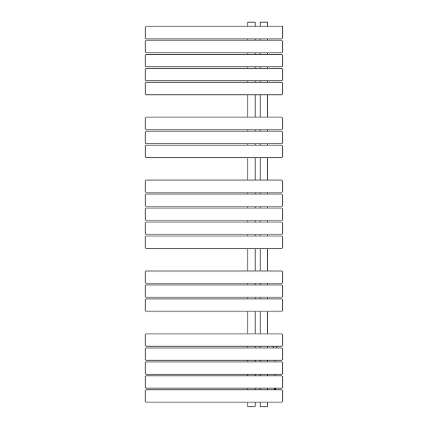 Immagine di Irsap SOUL_S radiatore 21 tubi H.154 L.55 P.3,8 cm, 4 intervalli, colore bianco standard finitura lucido Cod.01 URM055B01IR01NNN