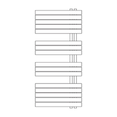 Immagine di Irsap SOUL_S radiatore 16 tubi H.117,6 L.55 P.3,8 cm, 3 intervalli, colore quartz 2 finitura ruvido Cod.2C URS055B2CIR01NNN