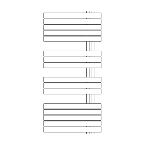 Immagine di Irsap SOUL_S radiatore 16 tubi H.117,6 L.55 P.3,8 cm, 3 intervalli, colore quartz 2 finitura ruvido Cod.2C URS055B2CIR01NNN