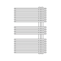 Immagine di Irsap JAZZ_S radiatore 18 tubi H.88 L.50 P.6,7 cm, 2 intervalli, colore bianco standard finitura lucido Cod.01 ZRS050B01IR01NNN