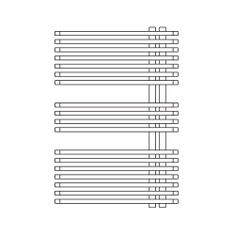 Immagine di Irsap JAZZ_S radiatore 18 tubi H.88 L.50 P.6,7 cm, 2 intervalli, colore bianco standard finitura lucido Cod.01 ZRS050B01IR01NNN
