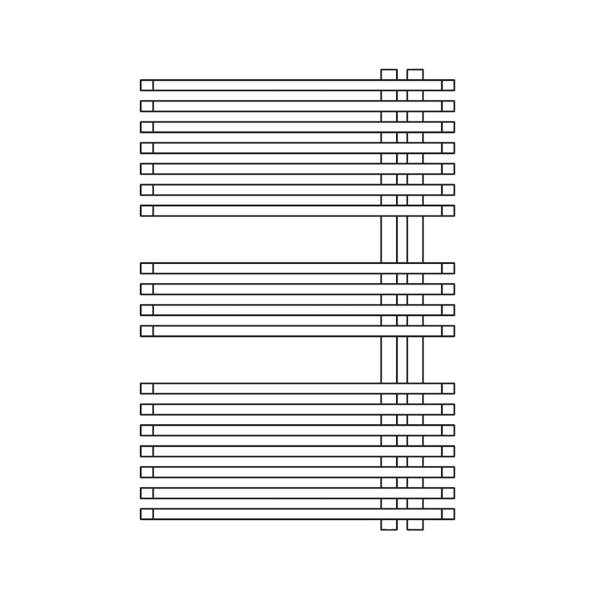 Immagine di Irsap JAZZ_S radiatore 18 tubi H.88 L.50 P.6,7 cm, 2 intervalli, colore bianco standard finitura lucido Cod.01 ZRS050B01IR01NNN