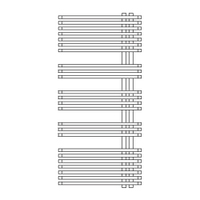 Immagine di Irsap JAZZ_S radiatore 24 tubi H.126 L.50 P.6,7 cm, 4 intervalli, colore bianco standard finitura lucido Cod.01 ZRM050B01IR01NNN