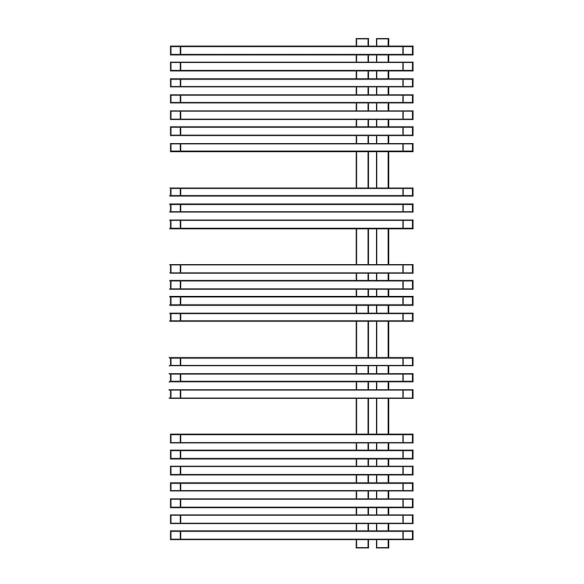 Immagine di Irsap JAZZ_S radiatore 24 tubi H.126 L.50 P.6,7 cm, 4 intervalli, colore bianco standard finitura lucido Cod.01 ZRM050B01IR01NNN