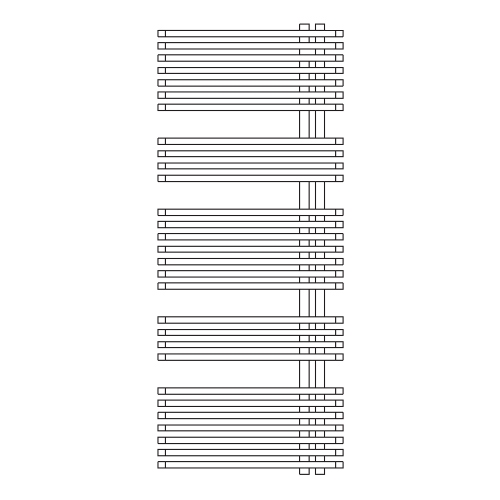 Immagine di Irsap JAZZ_S radiatore 29 tubi H.146 L.50 P.6,7 cm, 4 intervalli, colore bianco standard finitura lucido Cod.01 ZRL050B01IR01NNN