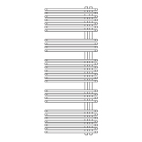Immagine di Irsap JAZZ_S radiatore 29 tubi H.146 L.60 P.6,7 cm, 4 intervalli, colore bianco standard finitura lucido Cod.01 ZRL060B01IR01NNN