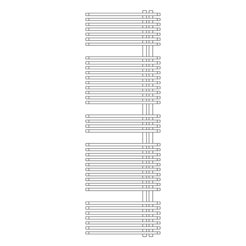 Immagine di Irsap JAZZ_S radiatore 38 tubi H.182 L.60 P.6,7 cm, 4 intervalli, colore bianco standard finitura lucido Cod.01 ZRG060B01IR01NNN