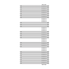 Immagine di Irsap JAZZ_S radiatore 24 tubi H.126 L.50 P.6,7 cm, 4 intervalli, colore bianco finitura opaco Cod.J8 ZRM050BJ8IR01NNN01