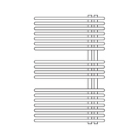 Immagine di Irsap FUNKY_S radiatore 18 tubi H.92,8 L.50 P.6,2 cm, 2 intervalli, colore bianco standard finitura lucido Cod.01 YRS050B01IR01NNN