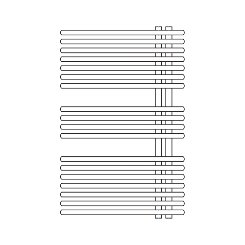 Immagine di Irsap FUNKY_S radiatore 18 tubi H.92,8 L.50 P.6,2 cm, 2 intervalli, colore bianco standard finitura lucido Cod.01 YRS050B01IR01NNN01