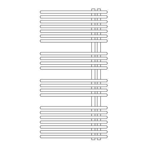 Immagine di Irsap FUNKY_S radiatore 22 tubi H.117 L.50 P.6,2 cm, 3 intervalli, colore bianco standard finitura lucido Cod.01 YRM050B01IR01NNN01