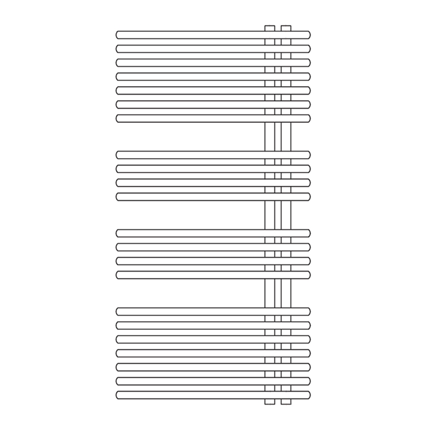 Immagine di Irsap FUNKY_S radiatore 22 tubi H.117 L.50 P.6,2 cm, 3 intervalli, colore bianco standard finitura lucido Cod.01 YRM050B01IR01NNN