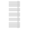Immagine di Irsap FUNKY_S radiatore 27 tubi H.145,5 L.50 P.6,2 cm, 4 intervalli, colore bianco perla finitura ruvido Cod.16 YRL050B16IR01NNN01