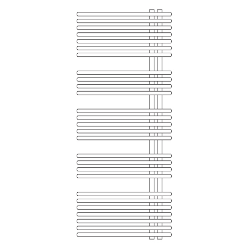 Immagine di Irsap FUNKY_S radiatore 27 tubi H.145,5 L.50 P.6,2 cm, 4 intervalli, colore bianco perla finitura ruvido Cod.16 YRL050B16IR01NNN01