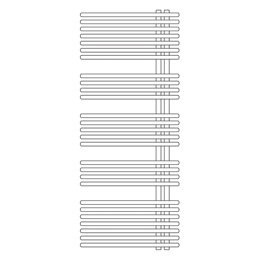 Immagine di Irsap FUNKY_S radiatore 27 tubi H.145,5 L.50 P.6,2 cm, 4 intervalli, colore bianco standard finitura lucido Cod.01 YRL050B01IR01NNN