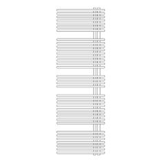Immagine di Irsap FUNKY_S radiatore 36 tubi H.184,2 L.60 P.6,2 cm, 4 intervalli, colore bianco standard finitura lucido Cod.01 YRG060B01IR01NNN
