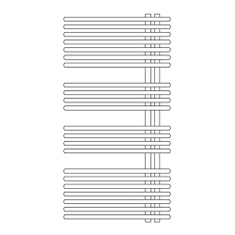 Immagine di Irsap FUNKY_S radiatore 22 tubi H.117 L.50 P.6,2 cm, 3 intervalli, colore bianco RAL 9016 finitura opaco Cod.Y5 YRM050BY5IR01NNN01