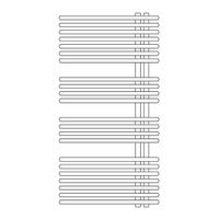 Immagine di Irsap FUNKY_S radiatore 22 tubi H.117 L.50 P.6,2 cm, 3 intervalli, colore verde salvia RAL 6021 finitura opaco Cod.2V YRM050B2VIR01NNN