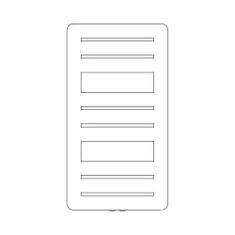 Immagine di Irsap PAGE radiatore 9 tubi H.92 L.60 P.1,1 cm, 2 intervalli, colore bianco standard finitura lucido Cod.01 PGS060B01IR05NNN