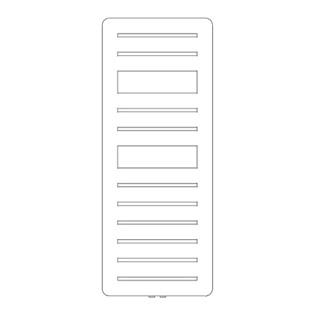 Immagine di Irsap PAGE radiatore 13 tubi H.126 L.50 P.1,1 cm, 2 intervalli, colore bianco standard finitura lucido Cod.01 PGM050B01IR05NNN01