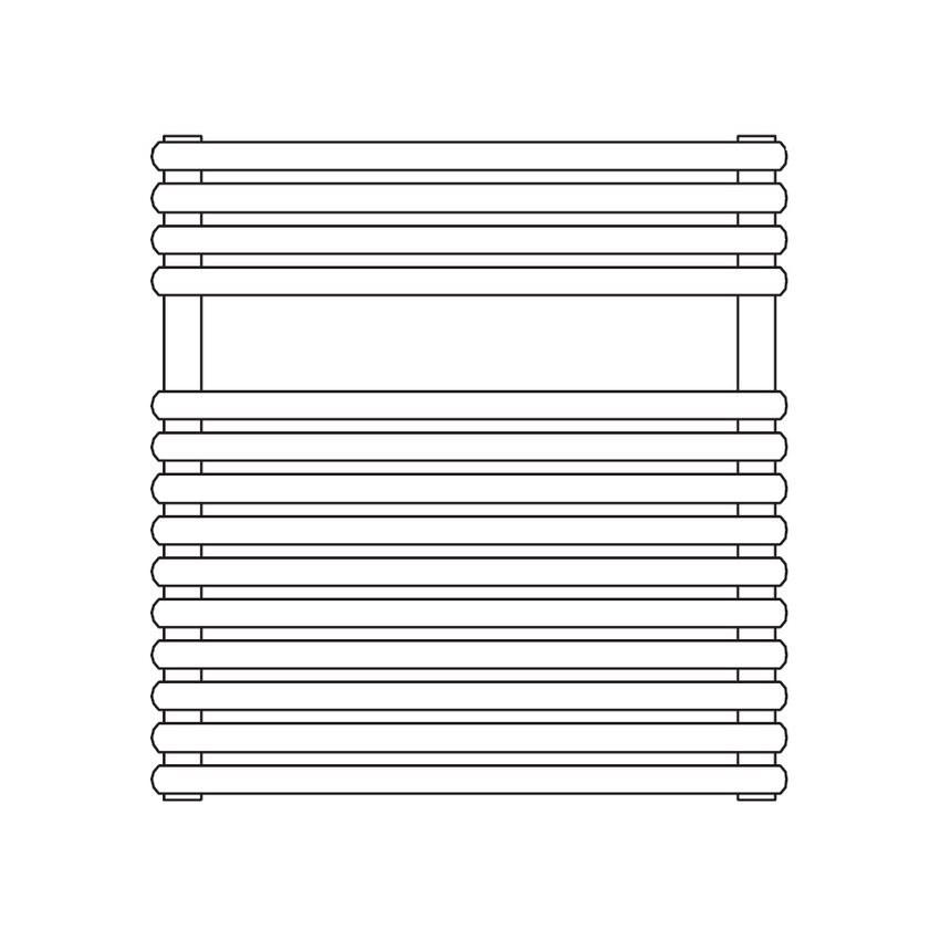 Immagine di Irsap RIGO scaldasalviette, 14 tubi, 1 intervallo, H.54,3 L.152 P.5 cm, colore bianco standard finitura lucido Cod.01 RIP152B01IR01NNN03