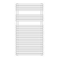 Immagine di Irsap RIGO scaldasalviette, 25 tubi, 2 intervalli, H.98,5 L.152 P.5 cm, colore bianco standard finitura lucido Cod.01 RIM152B01IR01NNN01