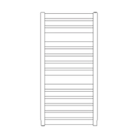 Immagine di Irsap VELA scaldasalviette, 14 tubi, 2 intervalli, H.112L.46 P.3 cm, colore bianco standard finitura lucido Cod.01 VEM046B01IR01NNN02