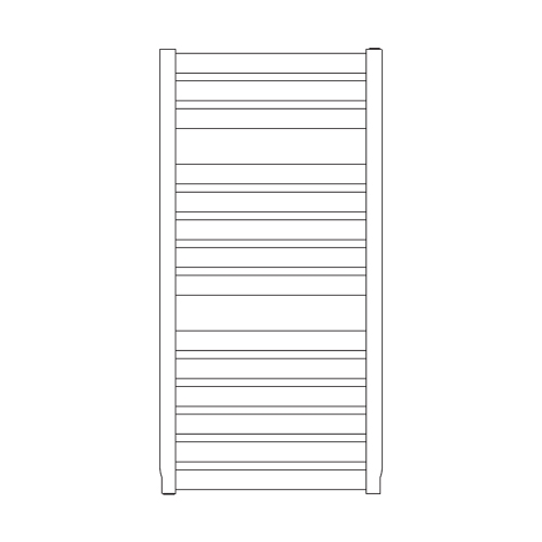Immagine di Irsap VELA scaldasalviette, 14 tubi, 2 intervalli, H.112L.46 P.3 cm, colore bianco standard finitura lucido Cod.01 VEM046B01IR01NNN02