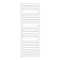 Immagine di Irsap VELA scaldasalviette, 20 tubi, 3 intervalli, H.161 L.76 P.3 cm, colore bianco standard finitura lucido Cod.01 VEL076B01IR01NNN01