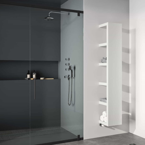 Immagine di Irsap QUADRAQUA S radiatore H.111,6 L.30 P.30 cm, colore bianco standard finitura lucido Cod.01 QDRS030B01IRNNN004