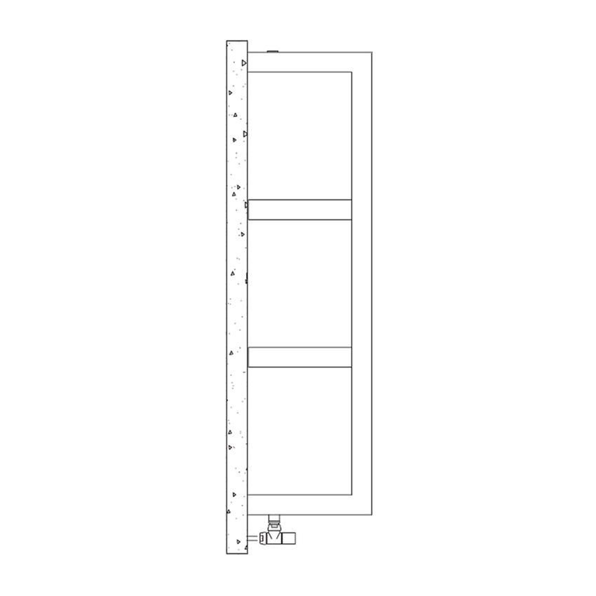 Immagine di Irsap QUADRAQUA S radiatore H.111,6 L.30 P.30 cm, colore bianco standard finitura lucido Cod.01 QDRS030B01IRNNN004