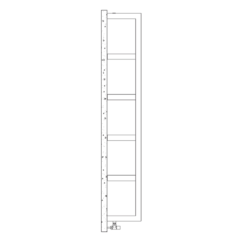 Immagine di Irsap QUADRAQUA L radiatore H.182,8 L.30 P.30 cm, colore bianco standard finitura lucido Cod.01 QDRL030B01IRNNN007