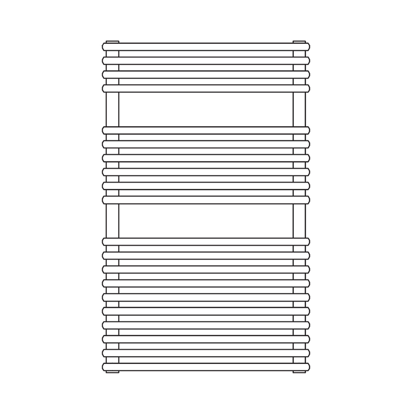 Immagine di Irsap FLAUTO 2 scaldasalviette doppio, 40 tubi, 2 intervalli, H.81 L.55,6 P.6,2 cm, colore bianco standard finitura lucido Cod.01 FDP055B01IR01NNN01