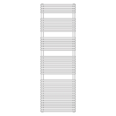 Immagine di Irsap FLAUTO 2 scaldasalviette doppio, 76 tubi, 4 intervalli, H.155,8 L.45,6 P.6,2 cm, colore bianco standard finitura lucido Cod.01 FDL045B01IR01NNN01