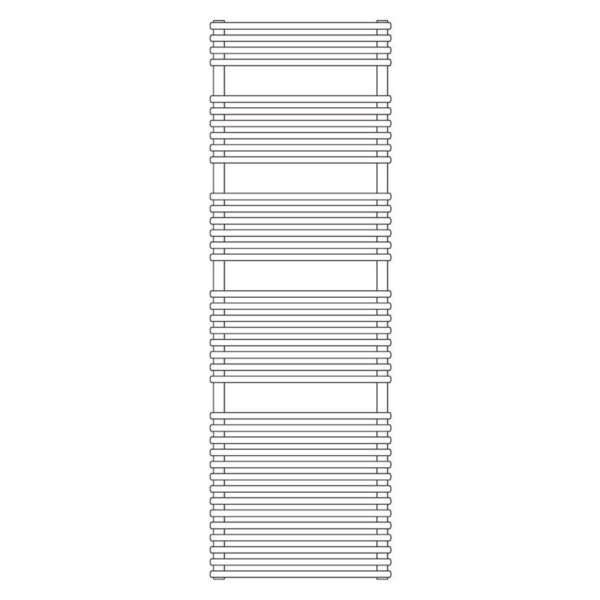 Immagine di Irsap FLAUTO 2 scaldasalviette doppio, 76 tubi, 4 intervalli, H.155,8 L.45,6 P.6,2 cm, colore bianco standard finitura lucido Cod.01 FDL045B01IR01NNN01