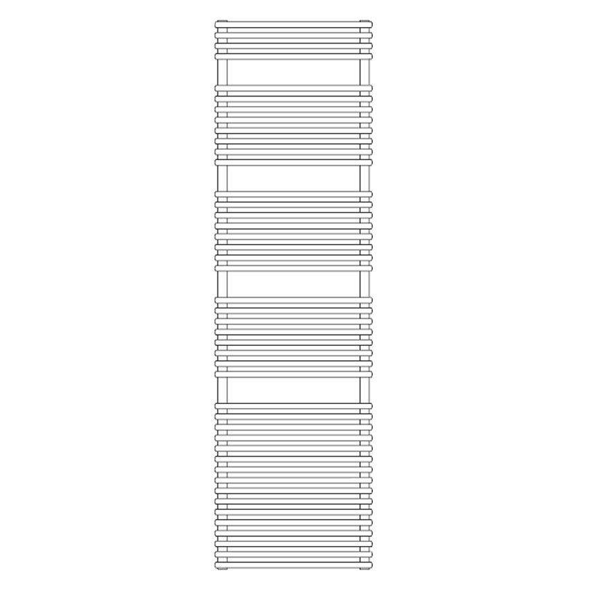 Immagine di Irsap FLAUTO 2 scaldasalviette doppio, 88 tubi, 4 intervalli, H.176,2 L.45,6 P.6,2 cm, colore bianco standard finitura lucido Cod.01 FDG045B01IR01NNN01