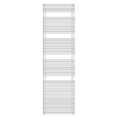 Immagine di Irsap FLAUTO 2 scaldasalviette doppio, 88 tubi, 4 intervalli, H.176,2 L.60,6 P.6,2 cm, colore bianco standard finitura lucido Cod.01 FDG060B01IR01NNN02