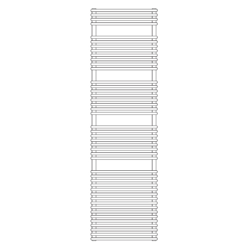 Immagine di Irsap FLAUTO 2 scaldasalviette doppio, 88 tubi, 4 intervalli, H.176,2 L.60,6 P.6,2 cm, colore bianco standard finitura lucido Cod.01 FDG060B01IR01NNN02