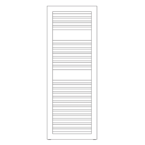 Immagine di Irsap NOVO CULT scaldasalviette, 23 tubi, 2 intervalli, H.120,7 L.45 P.4,9 cm, colore bianco standard finitura lucido Cod.01 NSM045B01IR01NNN02