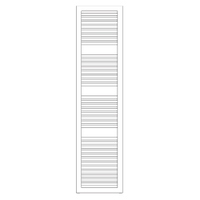 Immagine di Irsap NOVO CULT scaldasalviette, 36 tubi, 3 intervalli, H.180,7 L.45 P.4,9 cm, colore bianco standard finitura lucido Cod.01 NSE045B01IR01NNN02