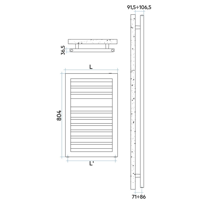 Immagine di Irsap ODDO scaldasalviette, 10 tubi, 1 intervallo, H.80,4 L.50 P.3,65 cm, colore bianco standard finitura lucido Cod.01 LES050B01IR01NNN02