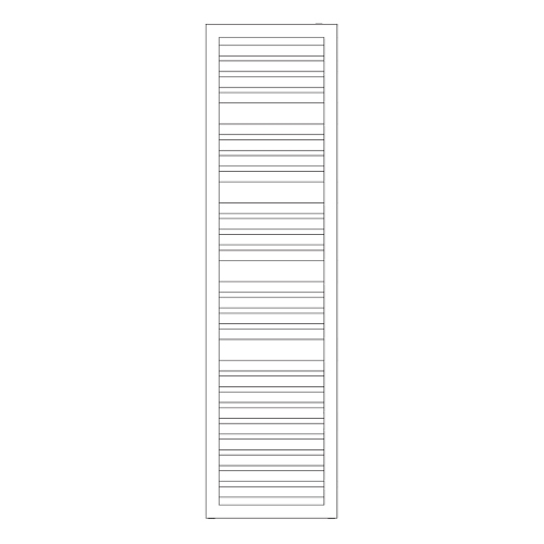 Immagine di Irsap ODDO scaldasalviette, 25 tubi, 3 intervalli, H.188,4 L.45 P.3,65 cm, colore bianco standard finitura lucido Cod.01 LEE045B01IR01NNN01