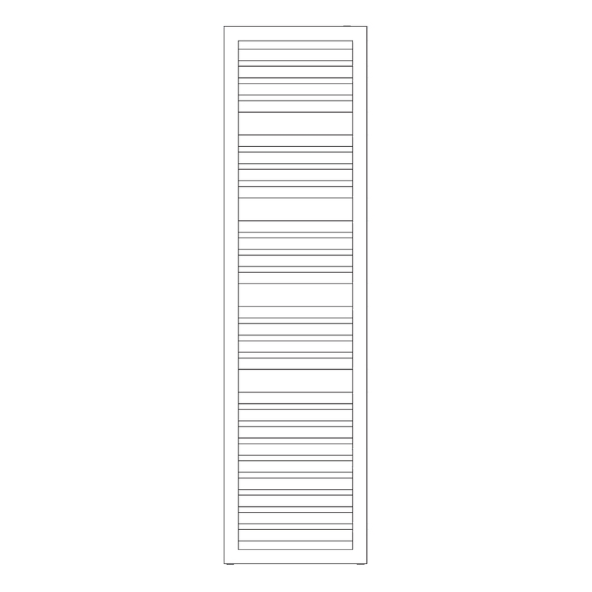 Immagine di Irsap ODDO scaldasalviette, 25 tubi, 3 intervalli, H.188,4 L.50 P.3,65 cm, attacchi centrali 50 mm, colore bianco standard finitura lucido Cod.01 LEE050B01IR05NNN01