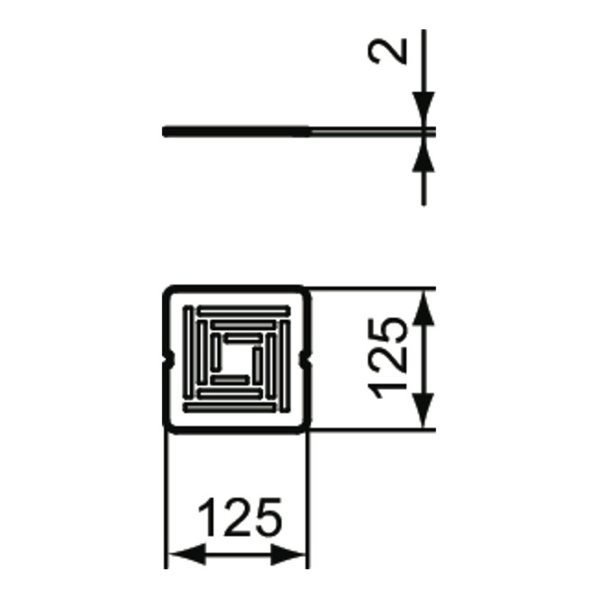 Immagine di Ideal Standard Griglia di scarico in acciaio inossidabile, abbinabile al colore dei piatti doccia Ultra Flat S+, finitura acciaio inox T5635BJ