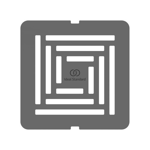 Immagine di Ideal Standard Griglia di scarico in acciaio inossidabile, abbinabile al colore dei piatti doccia Ultra Flat S+, colore grigio cemento finitura opaco T5635FS