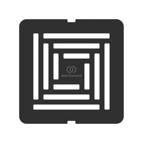 Immagine di Ideal Standard Griglia di scarico in acciaio inossidabile, abbinabile al colore dei piatti doccia Ultra Flat S+, colore nero finitura opaco T5635FV