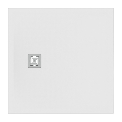 Immagine di Ideal Standard ULTRA FLAT S+ piatto doccia quadrato 100 cm, ultrapiatto, in IdealSolid, colore bianco finitura opaco T5608FR